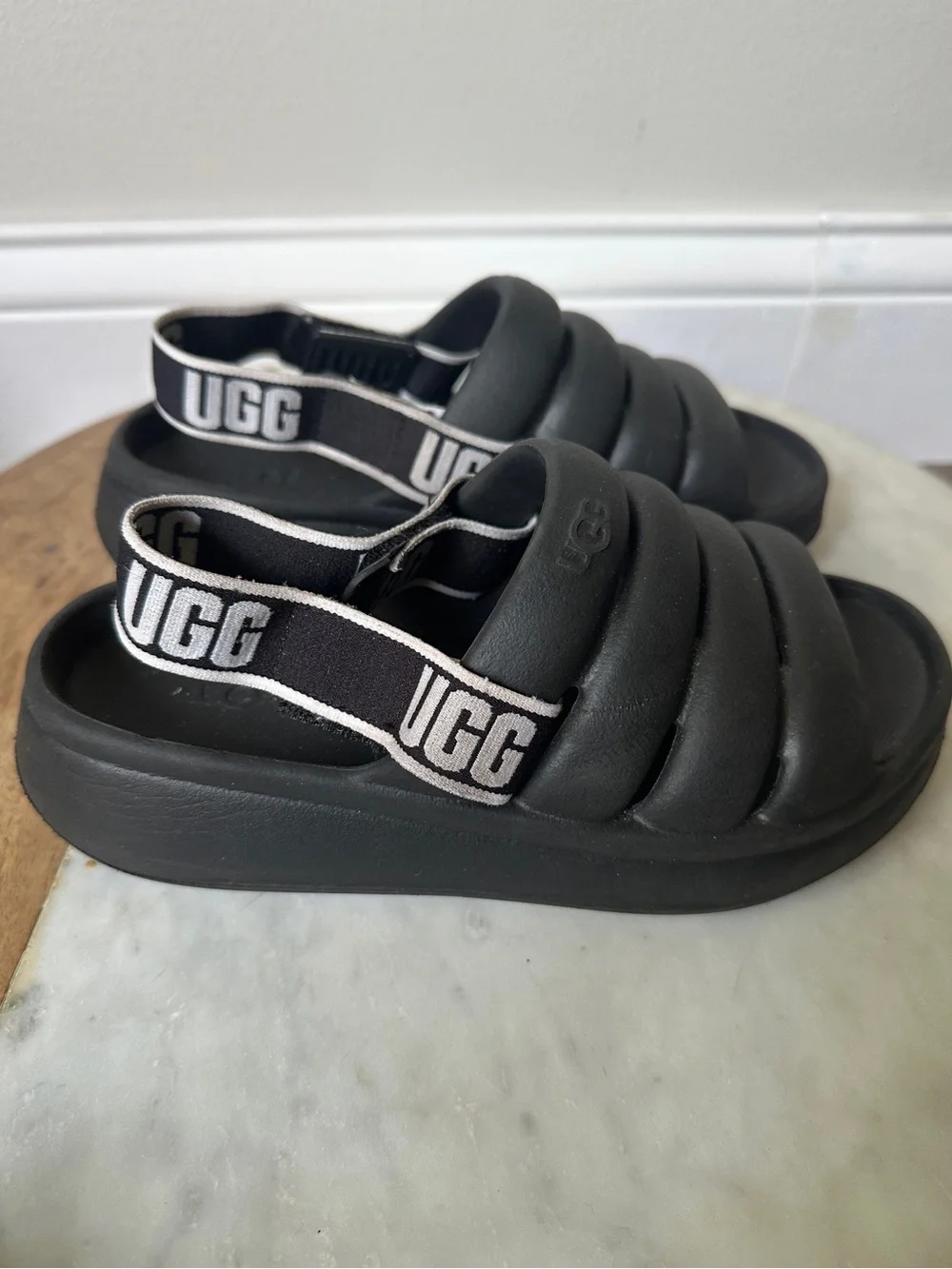 UGG kids sandals Sport yeah slide Black